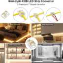 Wefomey COB LED Strip Light White, 16.5ft Dimmable 2700K-6500K High Density 3100LEDs 24V Flexible LED Tape Light with Remote and APP Control, for Under Cabinet Bedroom Kitchen DIY Lighting