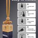 3 x Car Air Fresheners for Men | 10ml Air Freshener | Strong Perfume Hanging Diffuser with Odour Eliminaor Technology | Car Accessories | Car Scents Air Fresheners by Ikeda (Square, Dark Night) (0.34 Fl Oz (Pack of 1))