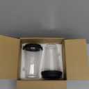 2 Pack Double Walled Insulated Coffee Mugs with Silicone Lids, 12 OZ Reusable Coffee Cups, Cappuccino, Tea, Latte, Iced Coffee Cups, Travel Mugs, Heat Resistant