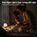 Touch Egg Night Light for Baby Nursery, Rechargeable Portable Kids Nightlight Lamp with 1-6H Feeding Timer, 3 Color Temperatures Dimmable, Ideal for New Moms of Toddlers