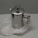 Secura French Press Coffee Maker, 304 Grade Stainless Steel Insulated Coffee Press with 2 Extra Screens, 34oz (1 Litre), Silver