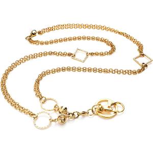 Gold chain Neck Lanyard for ID Badge, Badge Holder for OL,teachers and nurses