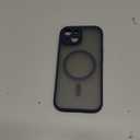 TOCOL Magnetic for iPhone 15 Case, Upgraded Full Camera Protection, Compatible with Magsafe, Drop Protection, Translucent Matte Back Bumper Phone Cover 6.1-Inch (Dark Blue)