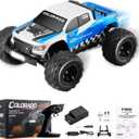Brushless RC Truck, Super Fast RC Cars, 1/18 Chevrolet Colorado Hobby RC Trucks, 45km/h High Speed Remote Control Car (42mph with 3S) for Adults, Blue