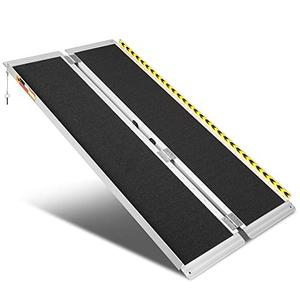 ORFORD Portable Wheelchair Ramp 5FT, 60''L×28.7''W Handicap Ramps, Non-Skid Aluminum Wheel Chair Ramp, Threshold Ramps for Doorways, Wheelchair Ramps for Home Steps, Stairs, Entry, Doorways