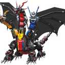 Dragon Series Dark Three Headed Dragon King Building Blocks Set 1400PCS-Building Set Model Toys Gifts for Kid and AdultInteresting Gifts for Dragon Enthusiasts