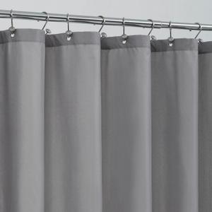 ALYVIA SPRING Stall Fabric Shower Curtain Liner Waterproof - 48" x 72", Soft & Lightweight Stall Size Shower Curtain with Magnets, Machine Washable - 48x72, Grey