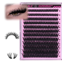ALICE Fluffier Wispy Lash Clusters Eyelash Clusters Spiky Anime Cluster Eyelash Extensions 240pcs 100D 12-22mm CC- Curly Individual Lashes Fairy Volume Salon Lash Extensions DIY at Home