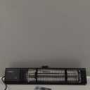 Powerscale 1500W Electric Patio Heater, IP65 Waterproof, Remote, Fast Heating, 4 Heat Levels, 24H Timer & Memory Function, Wall Mounted Indoor/Outdoor Heater for Patio, Garage, Backyard, Black (CozyRay 600-US)