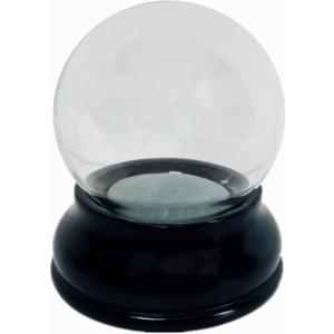 Clear DIY Empty Snow Globe kit Glass Water Globe Jar with Resin Base (65MM)