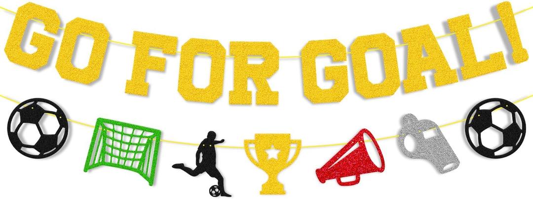 2 x Come on World 2026 Cup Decorations Go for Goal Banner Game Day World Football Party Decor International Soccer Competition Backdrop Sports Celebration Decor Pre-Strung