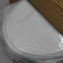 Hibbent Premium Elongated Toilet Seat with Cover(Oval) Quiet Close, One-Click to Quick Release, Easy Installation Never Loosen Hinge, Slow Close Toilet Seat and Cover, Easy Cleaning-White Color