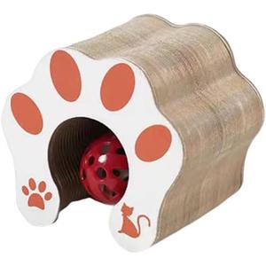 jkahh Cat Toy Interactive Cats Ball Toys Game Training Stuff Fun Multiple Shapes Corrugated Paper Cat House Pet Supplies ,1pc