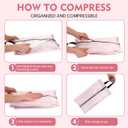 6 Pcs Travel Shoe Bags with Zipper Nylon Portable Waterproof Suitcase Shoe Organizer Packing for Golf(L,Pink)