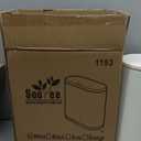 Sooyee 10 Liter Rectangular Plastic Trash Can Wastebasket with Press Type Lid,2.4 Gallon Garbage Container Bin for Bathroom,Powder Room,Bedroom,Kitchen,Craft Room,Office (Cream White)