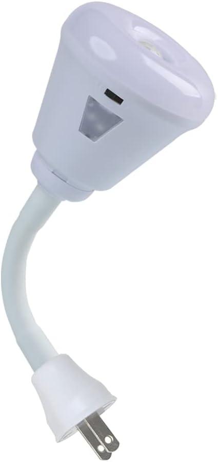 Plug in Motion Sensor Night Light, LED Infrared Sensor Light 6W Light AC 85-265V PIR Infrared Sensor Motion Detector Light Bulb Lamp (Warm Light, US Plug)