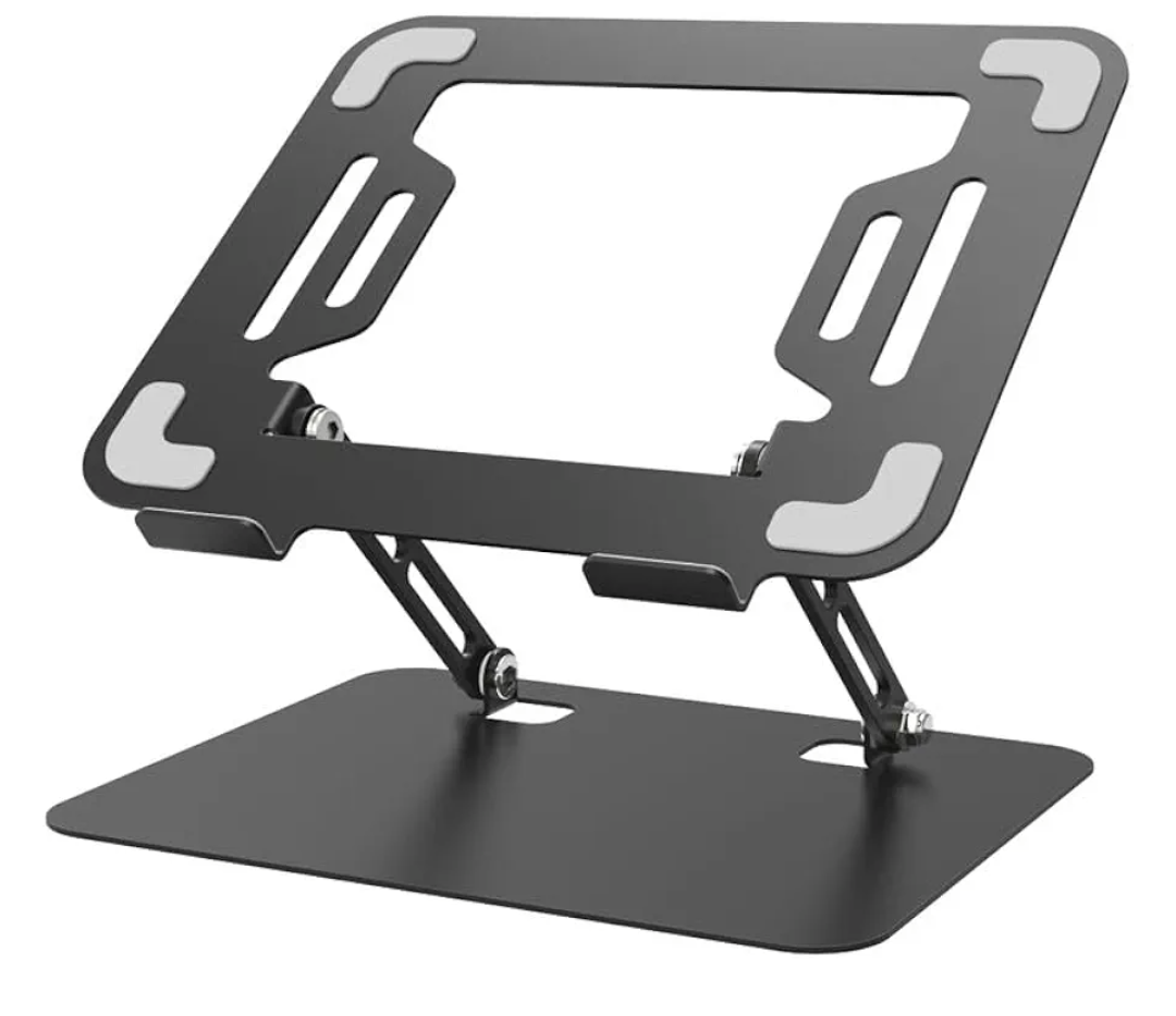 Notebook and Tablet Folding Stand - Adjustable Lifting Plate, enhances Visibility and Increases Height
