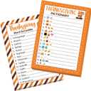 30 Players Thanksgiving Games for Family Party Adults Office Large Groups, Words Pictionary Game, Guesstures Games, Word Scramble Game Fall Classroom Activities with Answer Key (Thanksgiving A)