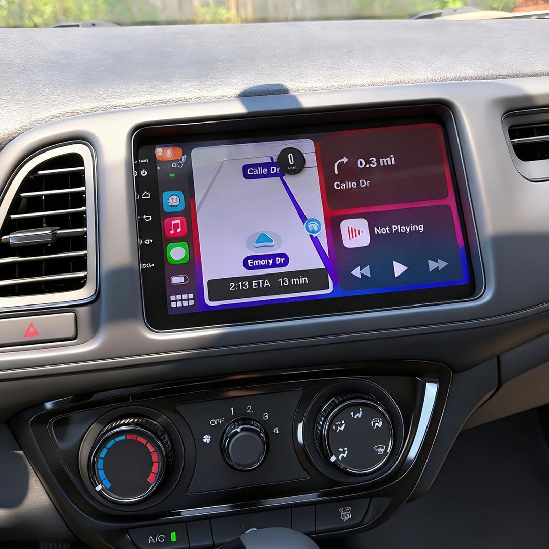 9" Android 13 Car Stereo for Honda HR-V/XR-V/Vezel 2014-2019 | Fit for Wireless Car Play & Android Auto | GPS Navigation | Hi-Fi Sound | AHD Backup Camera | Bluetooth,FM Radio,Split-Screen