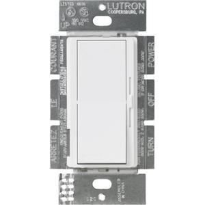 Lutron Diva 3-Speed Fan Control, Single-Pole/3-Way, DVFSQ-F-WH, White