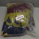 Snycler Boho Throw Blanket for Bed, 100% Organic Cotton Muslin Soft Throw-Blue Boho Floral Farmhouse Rustic Spring Summer Fall Decor Blanket for Couch Sofa Quilt and Gift, 60" x 80"