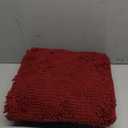 LOCHAS Luxury Bathroom Rug Shaggy Bath Mat 24 x 17 Inch, Washable Non Slip Bath Rugs for Bathroom Shower, Soft Plush Chenille Absorbent Carpets Mats, Red