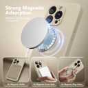 Magnetic for iPhone 15 Pro Max Case, Compatible with MagSafe, [Full Camera Protection][Screen Protector] Silicone Shockproof Protective Phone Case for iPhone 15 Pro Max 6.7", Khaki