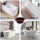 Freestanding Tub Drain Rough-in Kit, Bathtub Drain Kit with PVC Plastic Adapter and Brass Tail Pipes, Compatible with Freestanding Bathtub, Floor Mounted Bathtub and Copper Bathtub