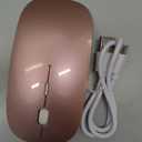 Wireless Mouse Jiggler - Bluetooth Rechargeable Computer Mouse with Undetectable Jiggler Mice Mover, Silent Click Slim Optical USB C Mouse for iPad Pro MacBook Air/Pro Mac Laptop PC - Rose Pink