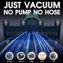 Heave Duty Handheld Pool Vacuum for Above Ground Pool - 18.9GPM Powerful Suction for Deep Cleaning, 25µm Ultra Fine Mesh Filter for Smaller Debris, 14'' Wide Vacuum Head, 60mins Running Time (Blue)