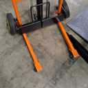 Material Lift Winch Stacker, 440 lbs Capacity Table Cart, 35.4" Lifting Height Manual Forklift Stacker, Pallet Jack Truck Dolly with Swivel Casters and Lift Plate (Orange)