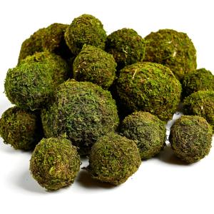 18-Piece Moss Balls Set - 6 Large 3.2" & 12 Small 2" Artificial Moss Decor for Bowls, Vases | Handmade Natural-Look Decorative Filler Balls for Home Centerpieces, Tabletop Decor (Sunlit Green)