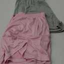 Real Essentials 4 Pack: Womens Athletic Dry-Fit Lounge Shorts with Zipper Pockets (Large)