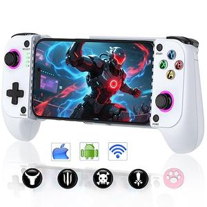 NealGamefy Phone Controller for iPhone/Android Mobile Gaming Controller with Hall Effect Joystick, Phone Case Support, Turbo Function, Dual Vibration Phone Controller Compatible with More Games