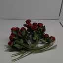 Hotop 40 Pcs Rose Artificial Flowers Bulk with Long Stem,Realistic Silk Fake Roses Bouquet for Home Wedding Centerpieces Party Table Decoration Valentines Gifts(Wine Red)