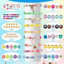 Taybonds Beaded Bracelet Assembly Set, 1400+ Pcs Polymer Clay & Letter Beads with Pearl and Spacer Beads, Aesthetic Jewelry Components for Adult Personal Style (18 Colors)