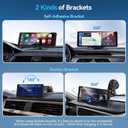 Portable Carplay Screen for Car, 10" Wireless Carplay & Android Auto, OTA Updates, Car Play Touchscreen with 1080P Backup Camera,GPS Navigation,Voice Control,5.0 Bluetooth (10inch)
