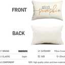 3 x RABUSOFA Fall Pillow Covers 12x20 Inch,Autumn Hello Pumpkin Pillows Decorative Throw Pillows,Lumbar Outdoor Thanksgiving Cushion Cover Farmhosue Fall Decor for Bedroom Couch Sofa White