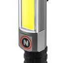 NEBO Big Larry 3 Work Light | Alkaline Batteries Included, 600 Lumens, 7 Light Modes, Magnetic COB Task Lamp & LED Flashlight, Steel Pocket Clip, Hands-Free Use, Water Resistant