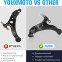 Front Lower Right and Left Control Arms with Ball Joints Fit for Lexus ES300 2002 2003, ES330 RX330 2004-2006, RX350 2007-2009, Fit for Toyota Camry 2002-2006, Solara 2004-2008