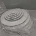 Therwen 4 Pieces 10 Inch Round Vent Cover, Ceiling Diffuser HVAC Vent Duct Cover Replacement with Screws to Install, Fitting in 10 Inch Duct, Outer Dimensions: 13-15/16"