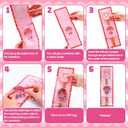 Remerry 24 Pcs Valentine's Day Silicone Spatulas and Cookie Cutters Set Include 8 Spatulas 8 Stainless Steel Cookie Cutters 8 Cards Valentine's Baking Gift for Anniversary Celebration Decoration