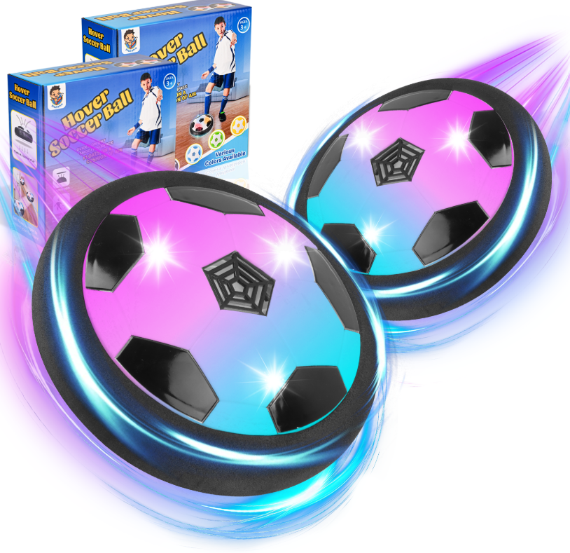2pack Hover Soccer Ball Toys for 3-12 Year Old Boys Girls, Indoor and Outdoor Creative Toys for Toddlers with Foam Bumper, Christmas Birthday Gifts for 3 4 5 6 7 8+ Year Old Children's