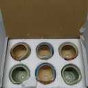 SUN-E SE Owl Pot Ceramic Flowing Glaze Base Serial Set Succulent Plant Pot Cactus Plant Pot Flower Pot Container Planter with Drainage Hole Home Office Desk Garden Gift Idea 6pcs 2.5 Inch