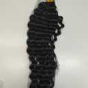 Human Braiding Hair For Boho Braids Deep Wave Bulk Human Boho Hair for Braiding 12A Brazilian Virgin Human Hair Extensions for Boho Braids 2 Bundles/Pack 1b Color