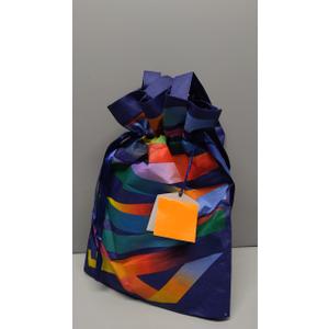 Christmas Gift Bags with Patterns of Light Print,Drawstring Gift Bag for Storing Candies and Snacks for Festivals Medium