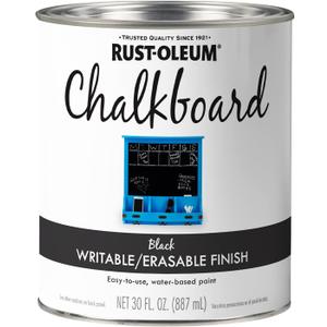 Rust-Oleum 206540 Chalkboard Brush-On Paint, 30 oz, Black (30 Ounce (Pack of 1))