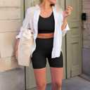 Laite Hebe Biker Shorts Women High Waisted Tummy Control- 5"/8"/Capri, Ultra-Comfort for Workouts, Yoga & Daily Wear (Black, S)