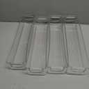mDesign Plastic Long Stackable Storage Organizer Container, Organization Bin w/Handles for Kitchen, Pantry, Fridge, Freezer, Cabinet, Perfect to Hold Breast Milk - Ligne Collection - 4 Pack, Clear size 16*4inch