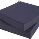 Outdoor Chair Cushions Set of 2 for Patio Furniture 22x22x4 Inch Waterproof Patio Chair Cushion 3 Year Color Fastness Square Elastic Foam Garden Sofa Couch Pads with Ties and Handle,Grey